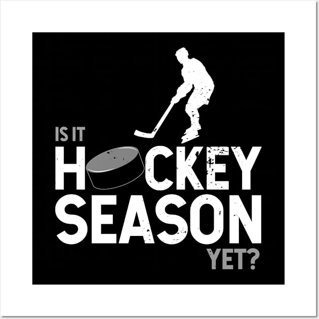 Hockey lovers can't wait for hockey season hockey skater graphic Wall Art by Gold Wings Tees